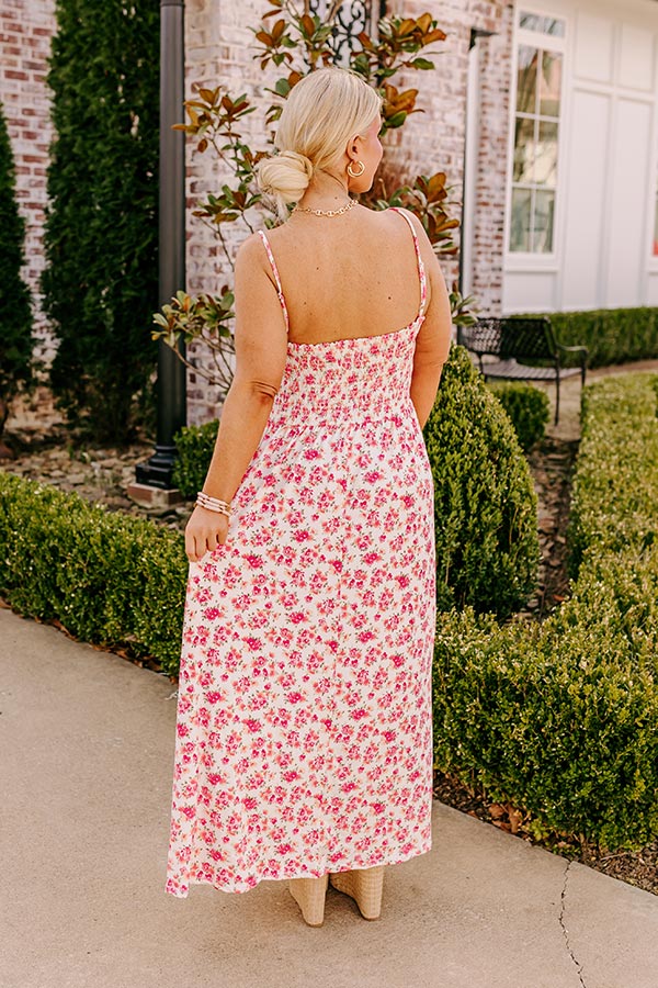 Smiles and Sunshine Floral Maxi in Ivory Curves - Image 5