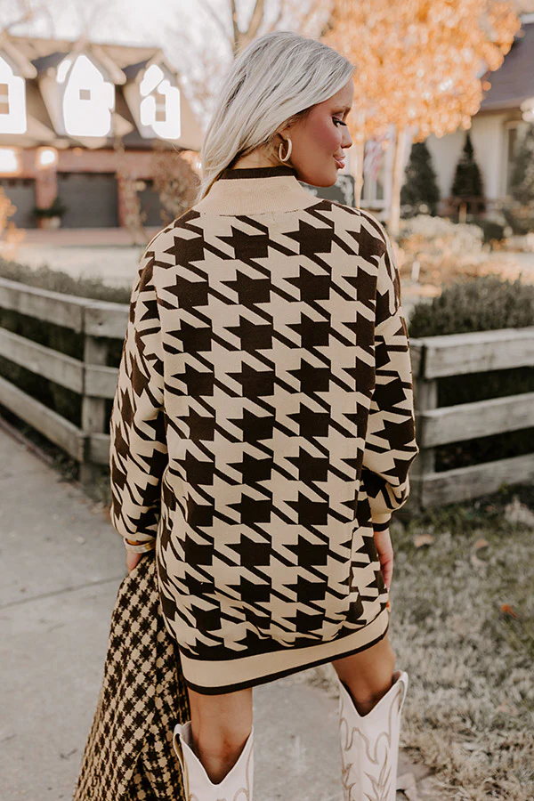 Smooth Sounds Houndstooth Sweater Dress - Image 3