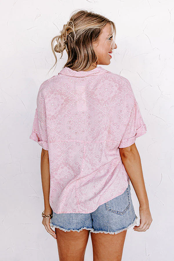 Soho Endeavors Paisley Top In Pink - Image 3