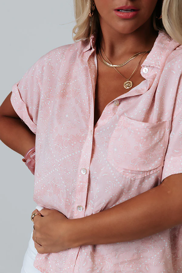 Soho Endeavors Paisley Top In Pink - Image 5