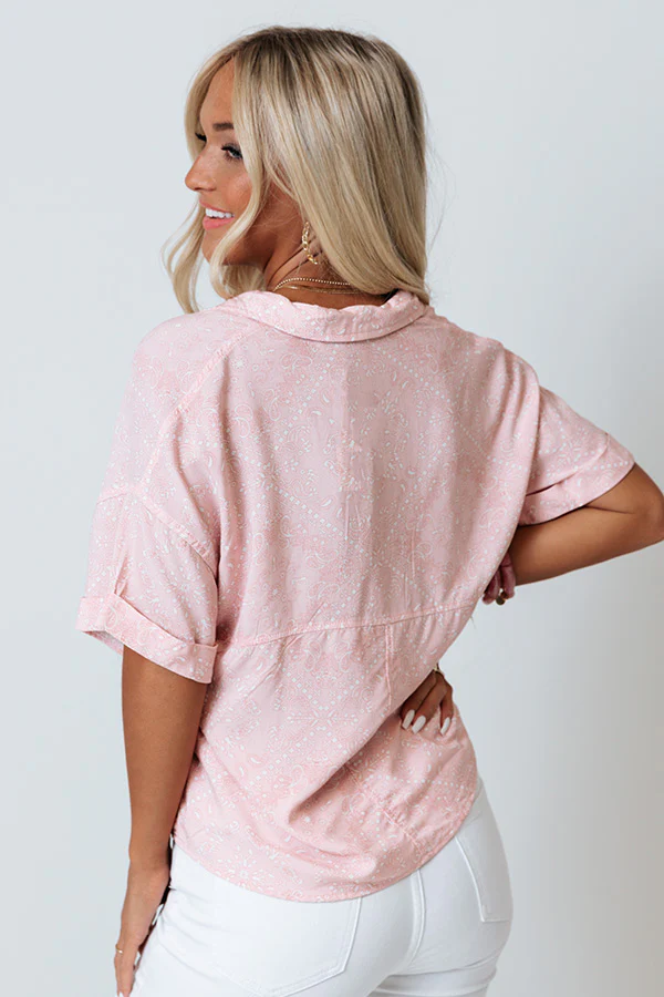 Soho Endeavors Paisley Top In Pink - Image 6