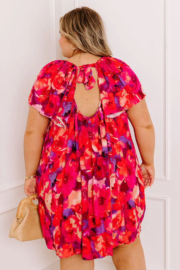 Southern Flair Floral Mini Dress Curves - Image 2
