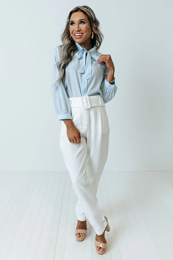 Spring Fling Shift Top In Sky Blue - Image 2
