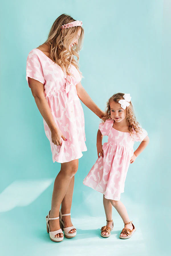 St. Tropez Time Children's Dress in Pink - Image 2