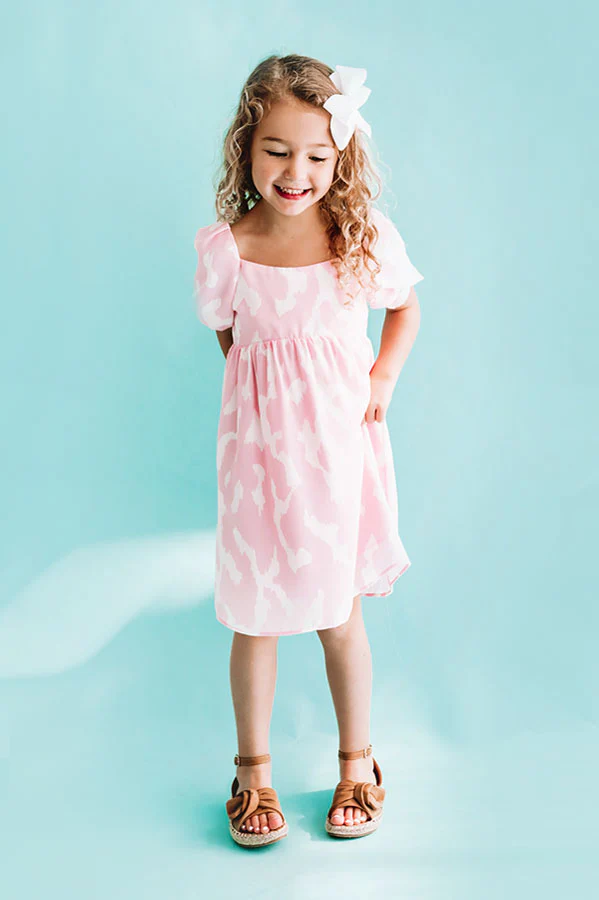St. Tropez Time Children's Dress in Pink - Image 5