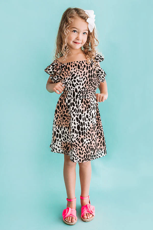 Star Of The Show Children's Cheetah Print Dress - Image 4