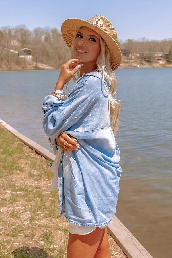 Stars In Your Eyes Chambray Top - Image 3