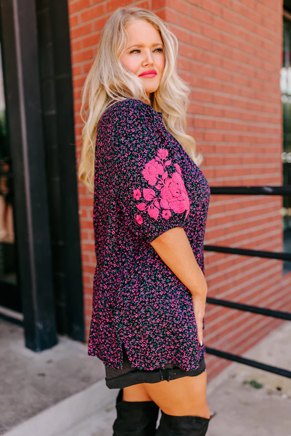 Stay Near Embroidered Shift Top Curves - Image 6