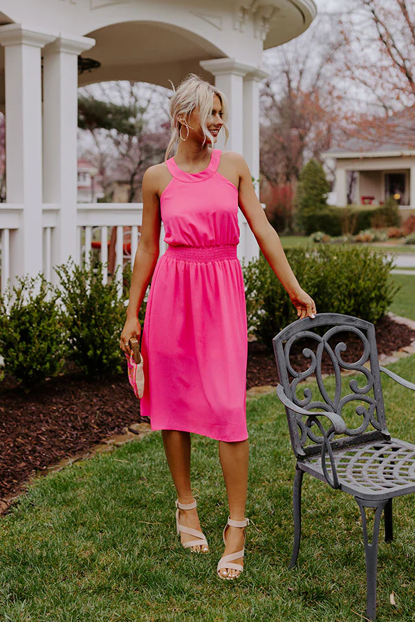 Staying Downtown Dress In Hot Pink - Image 6