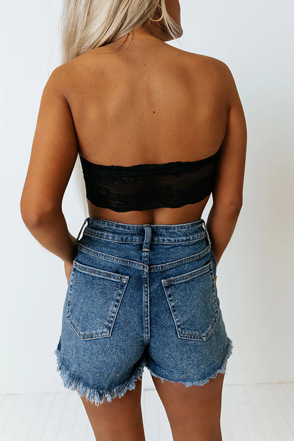 Staying Off The Grid Seamless Bandeau In Black - Image 7
