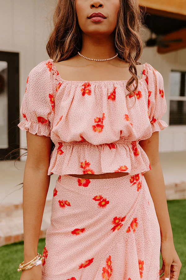 Stealing Hearts Floral Crop Top - Image 4