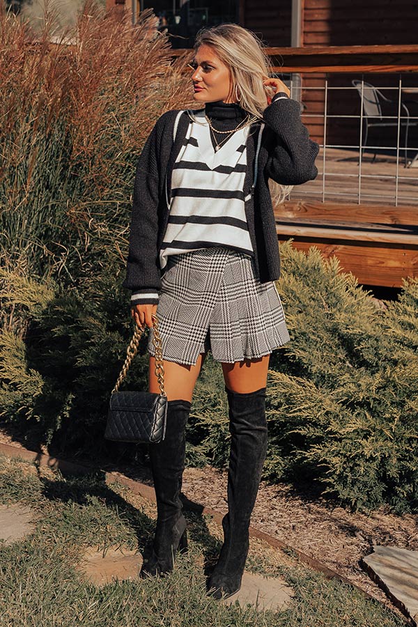 Stripe Along Tunic Sweater Vest - Image 4
