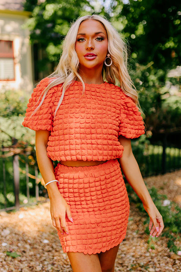 Stunning Vibes Crop Top In Orange - Image 9