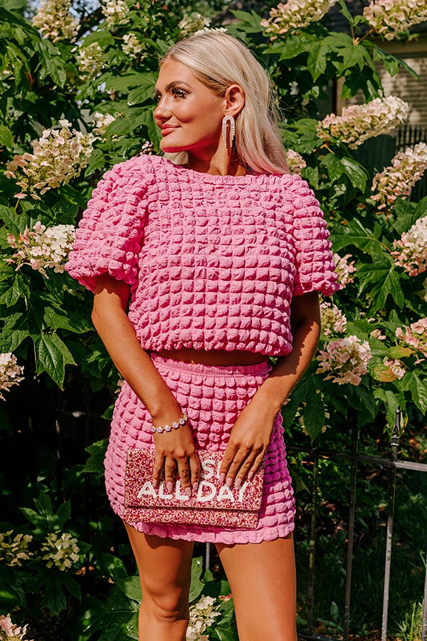 Stunning Vibes Crop Top In Pink - Image 5