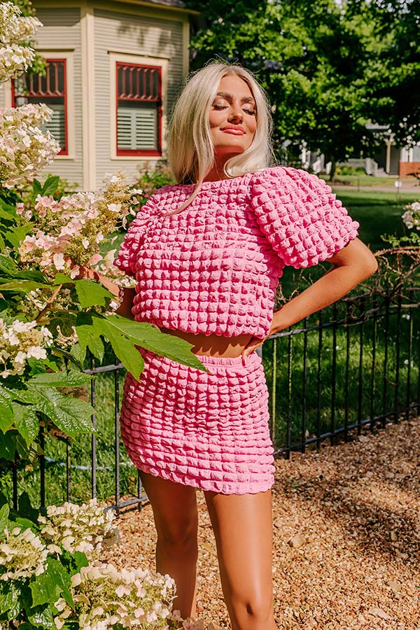 Stunning Vibes Crop Top In Pink - Image 7