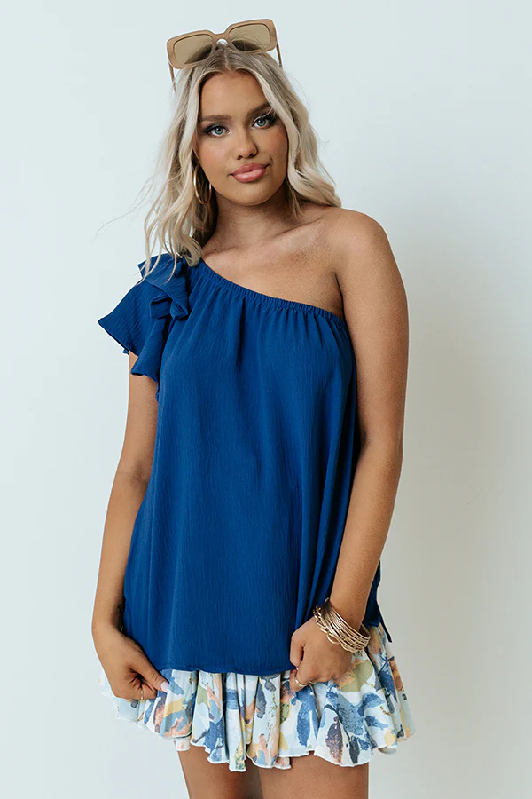Style Mentor Shift Top In Cobalt - Image 3