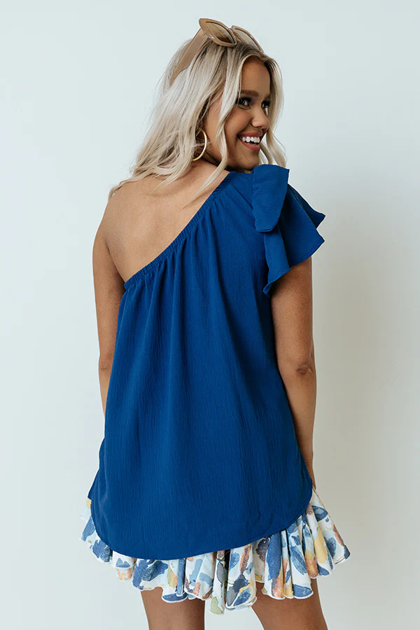 Style Mentor Shift Top In Cobalt - Image 5