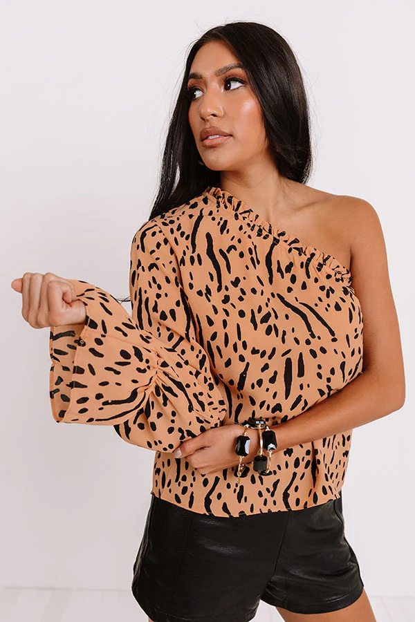 Stylish Collab One Shoulder Top - Image 2