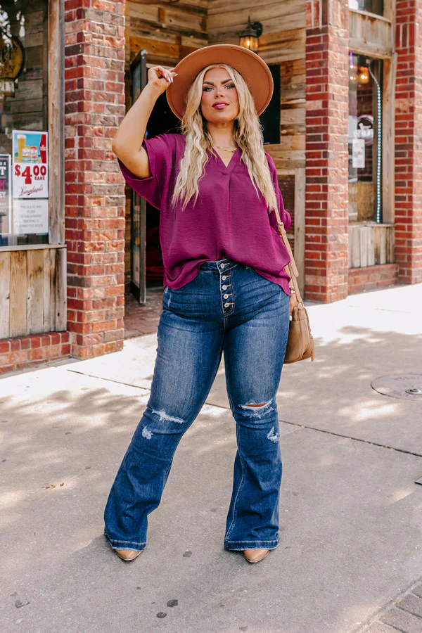 Stylish Setting Shift Top in Berry Curves - Image 3