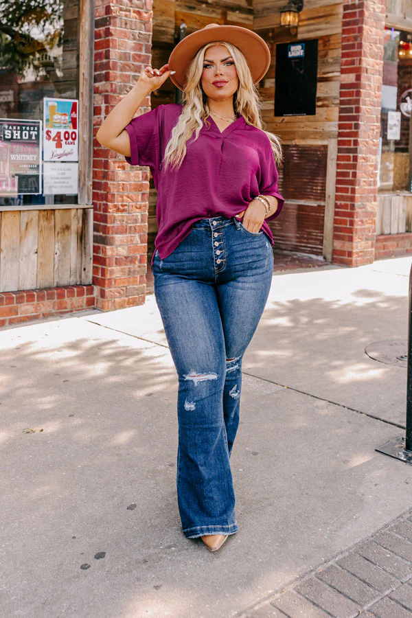 Stylish Setting Shift Top in Berry Curves - Image 5
