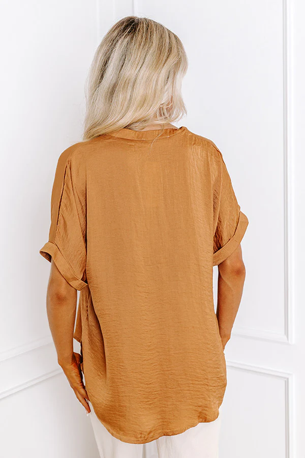 Stylish Setting Shift Top in Camel - Image 5