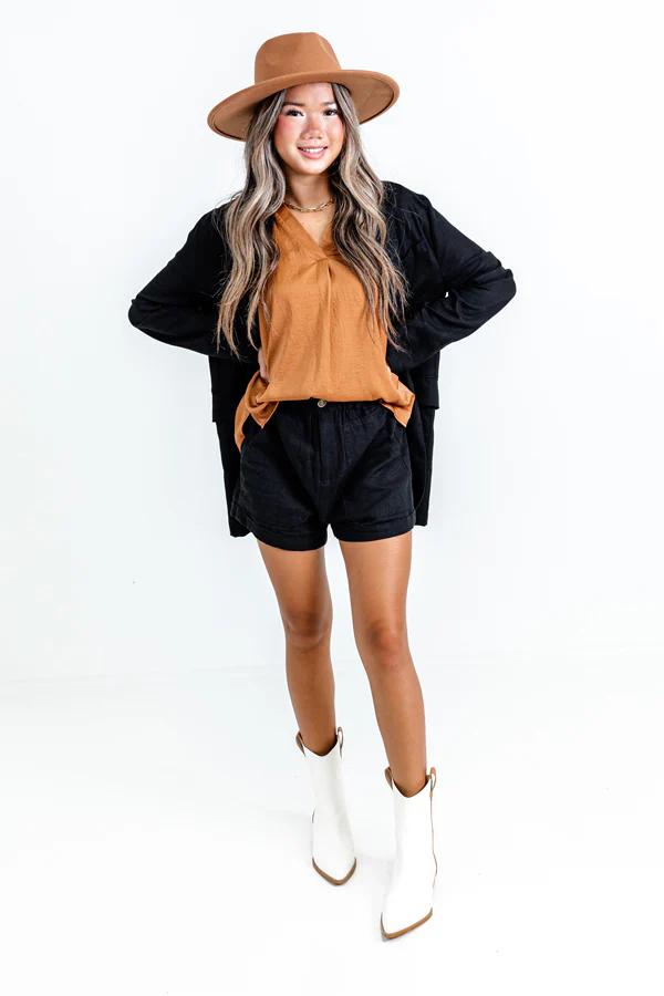 Stylish Setting Shift Top in Camel - Image 6