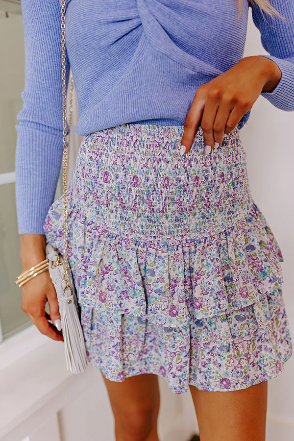 Such A Delight Floral Skort In Lavender - Image 3