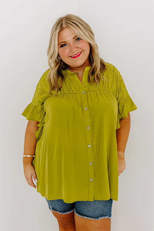 Summer Breeze Shift Top in Lime Punch Curves - Image 4