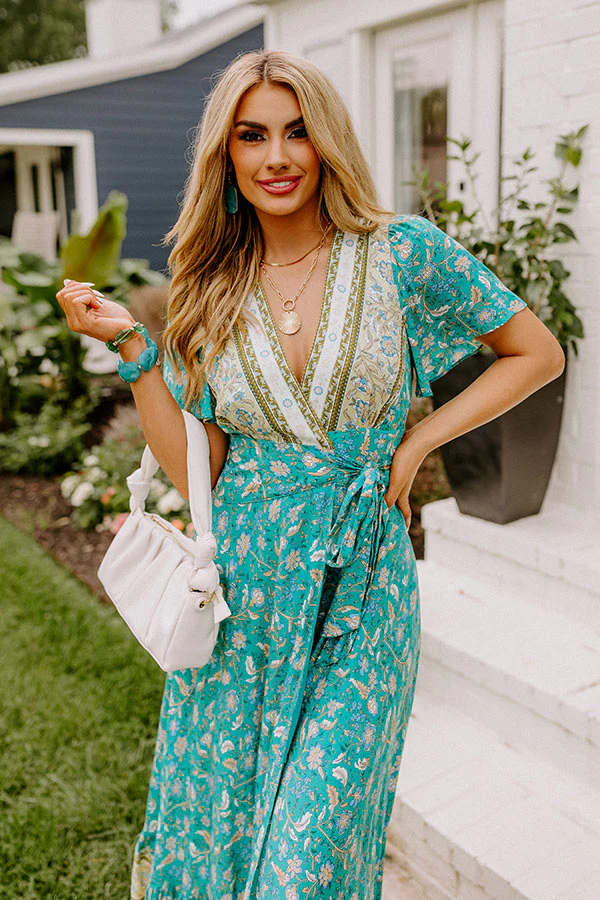 Summer Evening Breeze Floral Wrap Dress - Image 2