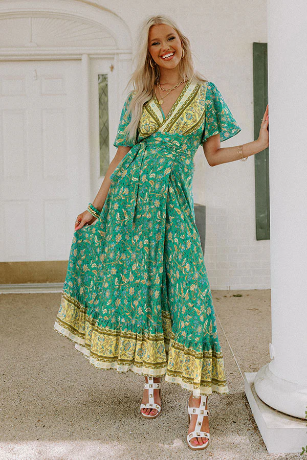 Summer Evening Breeze Floral Wrap Dress - Image 5