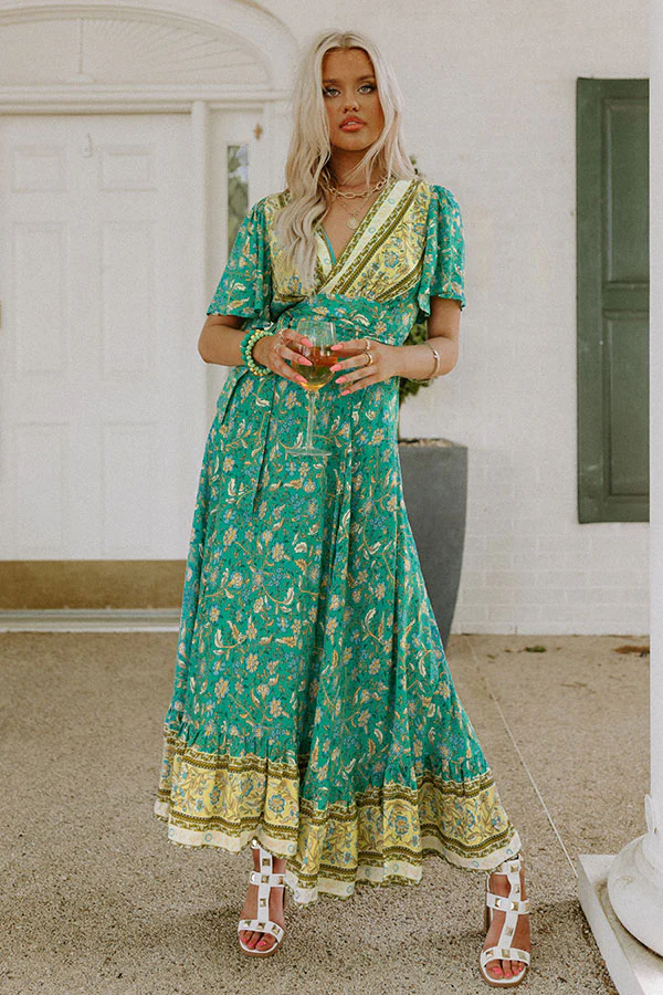 Summer Evening Breeze Floral Wrap Dress - Image 9