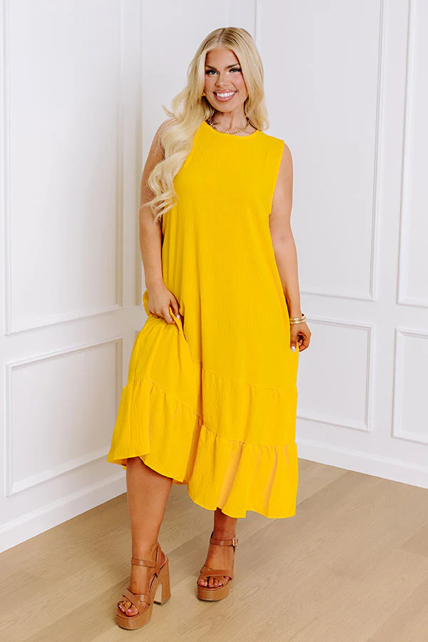 Summer Masquerade Shift Dress In Marigold Curves - Image 2