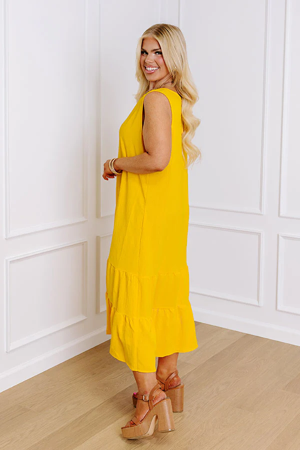 Summer Masquerade Shift Dress In Marigold Curves - Image 3