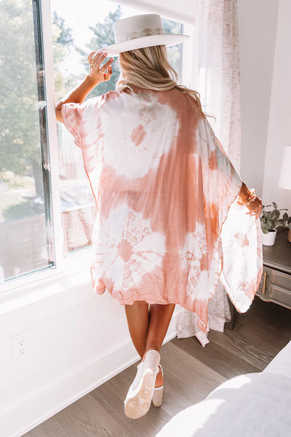 Summer Masquerade Tie Dye Overlay In Pink - Image 4