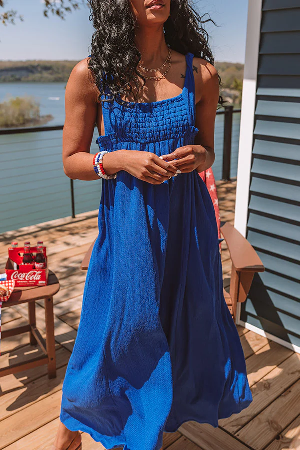 Sun-Kissed Sands Midi In Royal Blue - Image 2