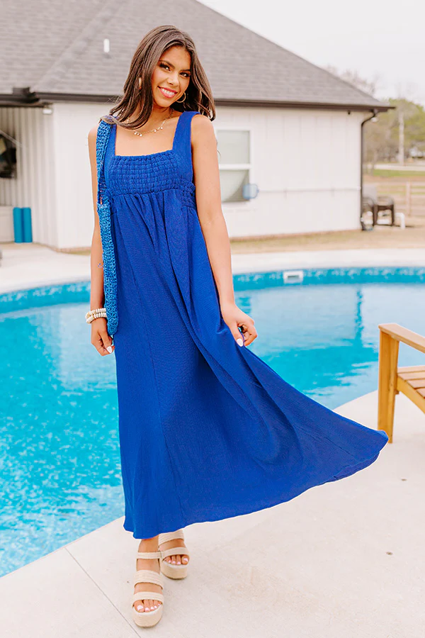 Sun-Kissed Sands Midi In Royal Blue - Image 5