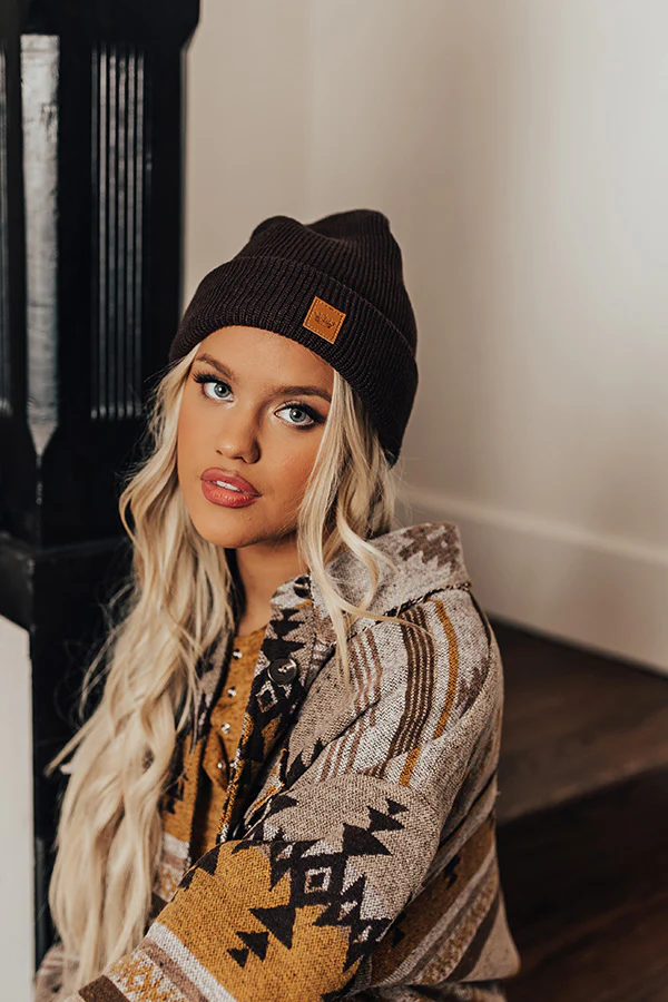 Sundown Chill Beanie In Espresso - Image 3