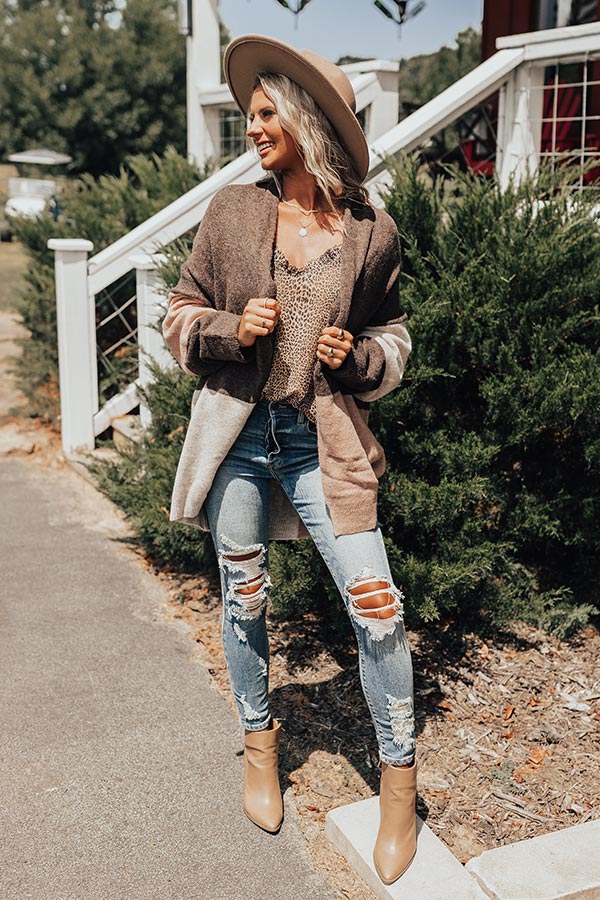 Sundown Chill Cardigan In Espresso - Image 2