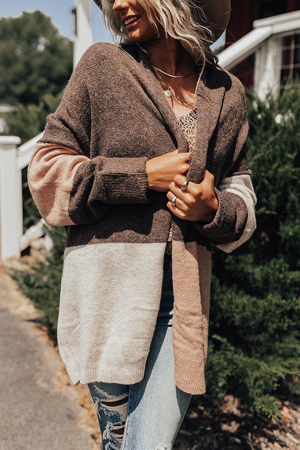 Sundown Chill Cardigan In Espresso - Image 4