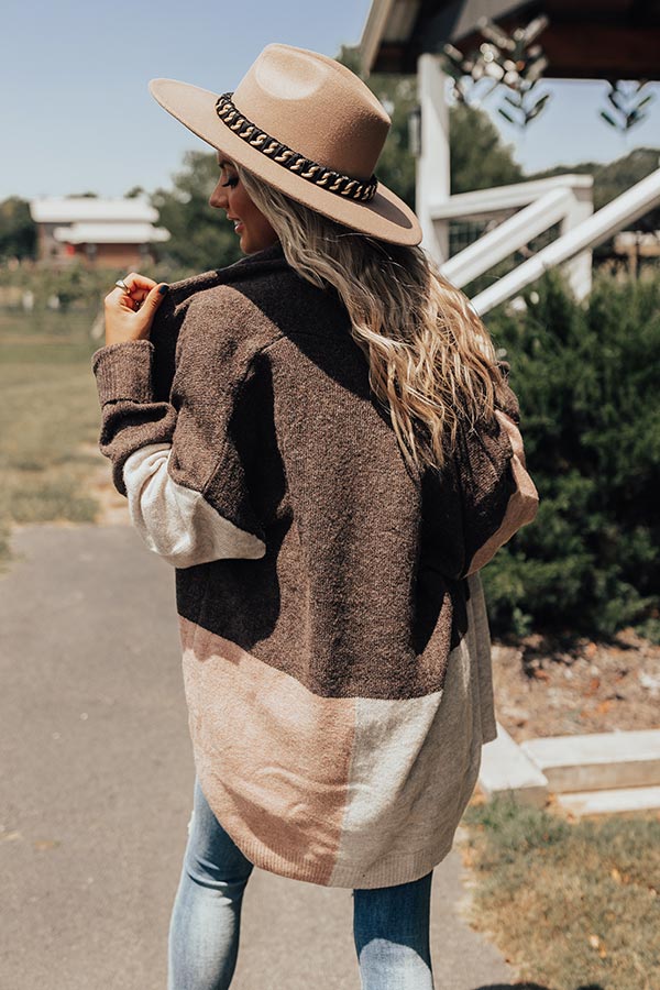 Sundown Chill Cardigan In Espresso - Image 5