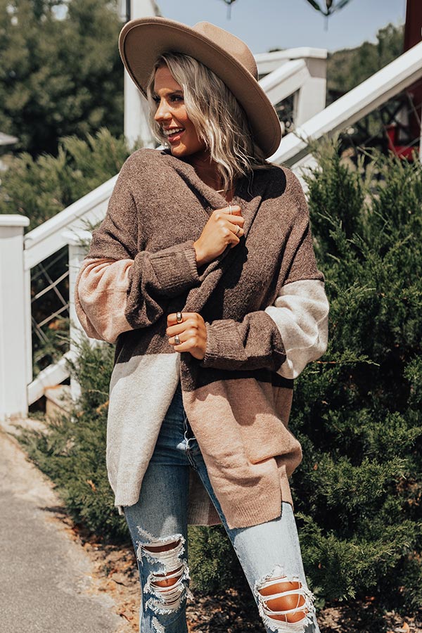 Sundown Chill Cardigan In Espresso - Image 6