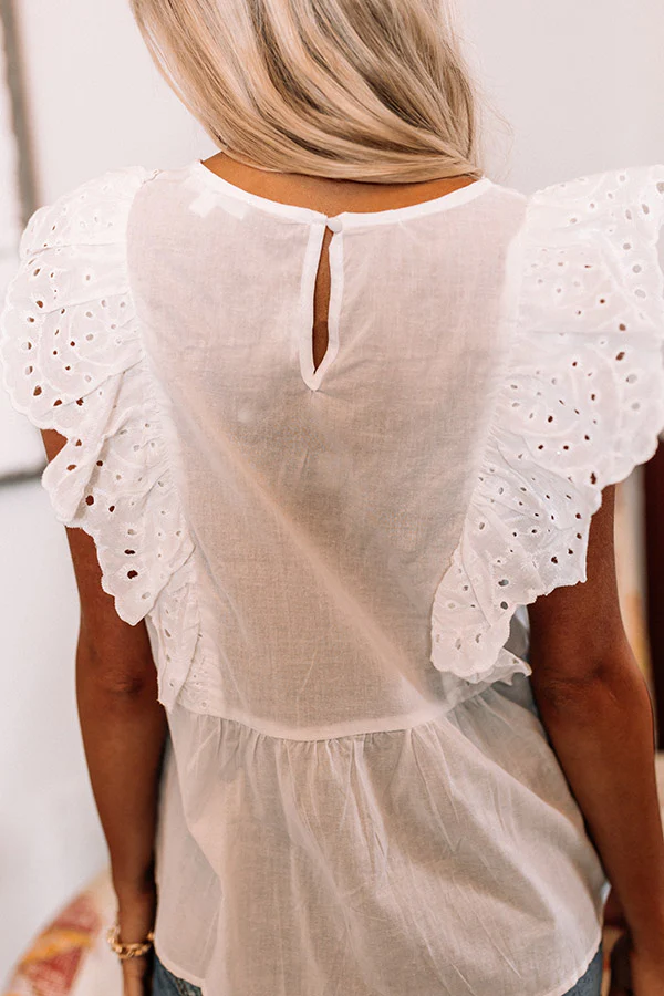 Sunny Perspective Eyelet Top - Image 6