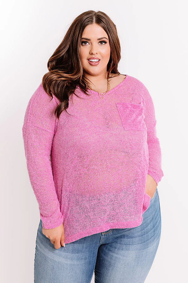 Sunrise Yoga Knit Sweater in Light Violet Curves - Image 8