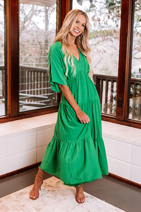 Sunshine Horizon Maxi In Kelly Green - Image 3