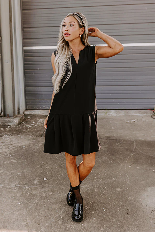 Sure And Steady Mini Dress In Black - Image 5