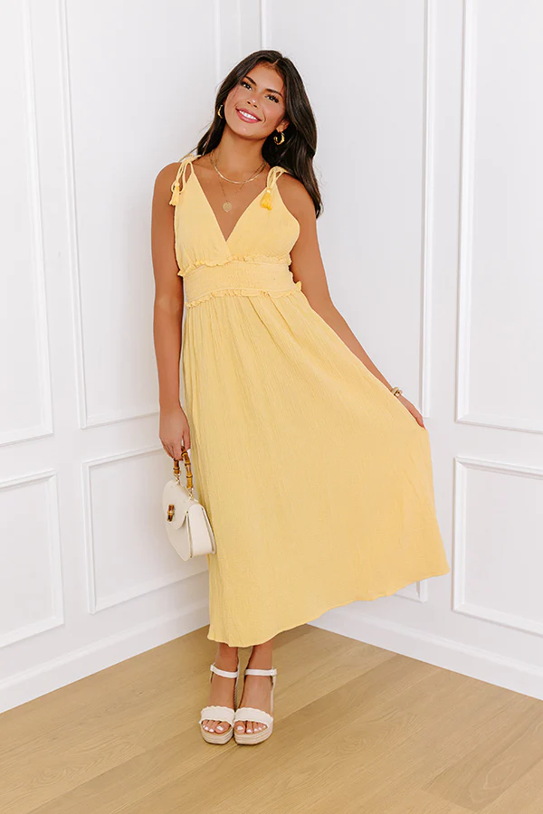 Sweet And Casual Midi in Primrose Yellow - Image 3