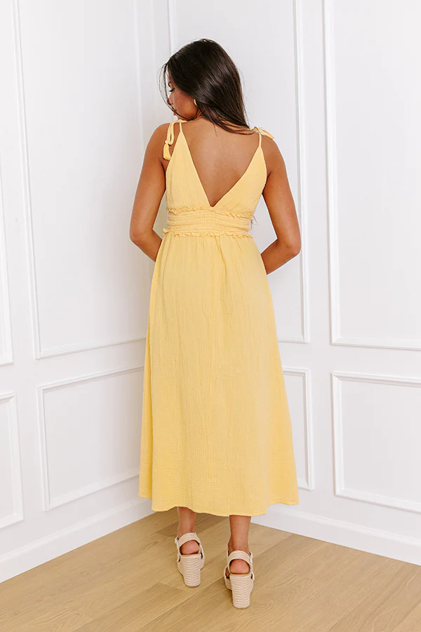 Sweet And Casual Midi in Primrose Yellow - Image 4