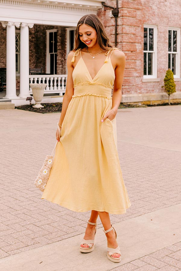 Sweet And Casual Midi in Primrose Yellow - Image 5