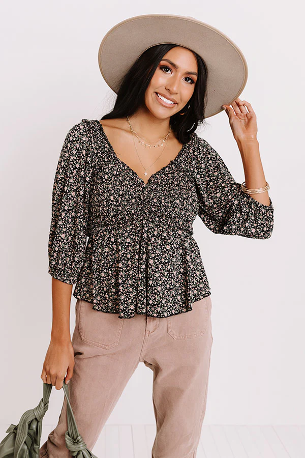 Sweet As Heaven Smocked Top In Pink - Image 8