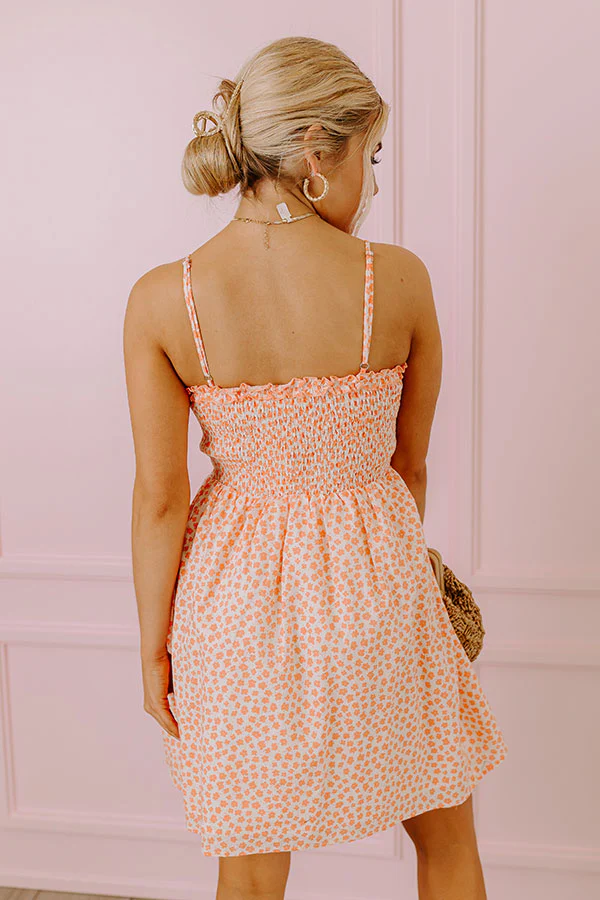 Sweet Darling Floral Babydoll Dress In Peach - Image 4